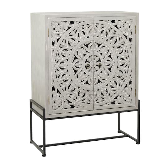 Grey Wood Traditional Cabinet, 32&#x22; x 16&#x22; x 42&#x22;